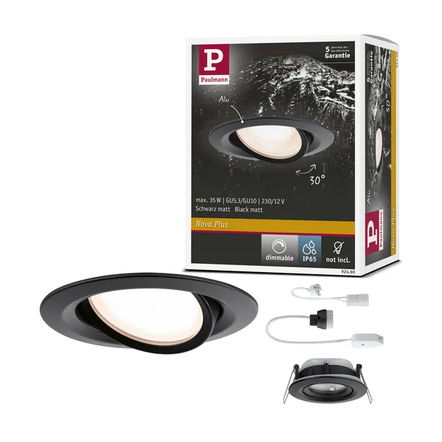 Paulmann Nova Plus 92460 Einbauspot schwarz matt IP65