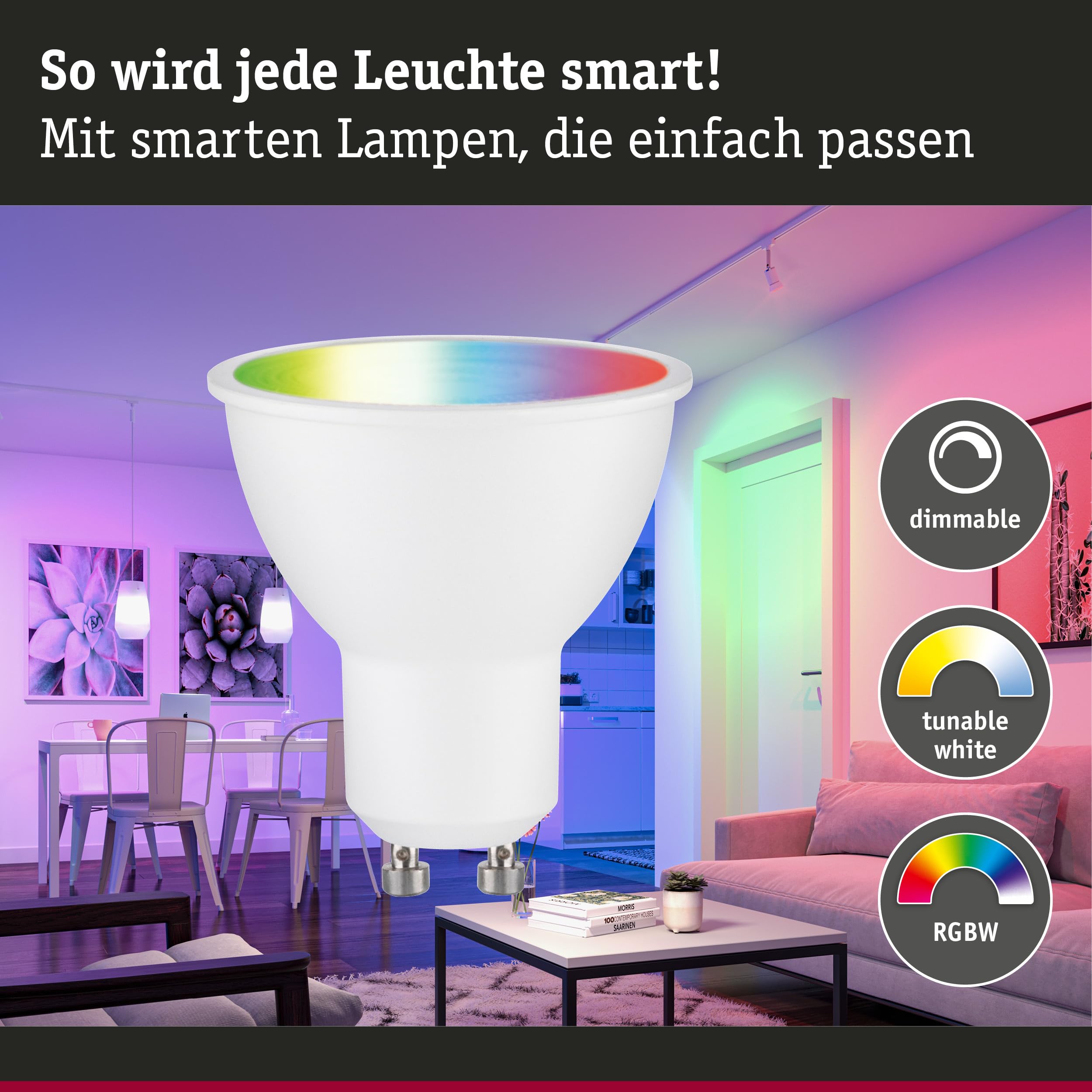 Paulmann Standard 5280 LED Spot GU10 5er Set Weiß RGBW