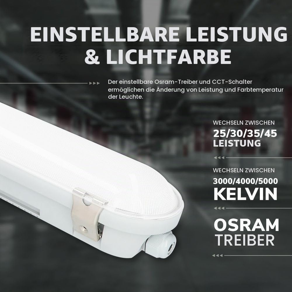 Hoftronic F04 Feuchtraumleuchte 150cm Sensor