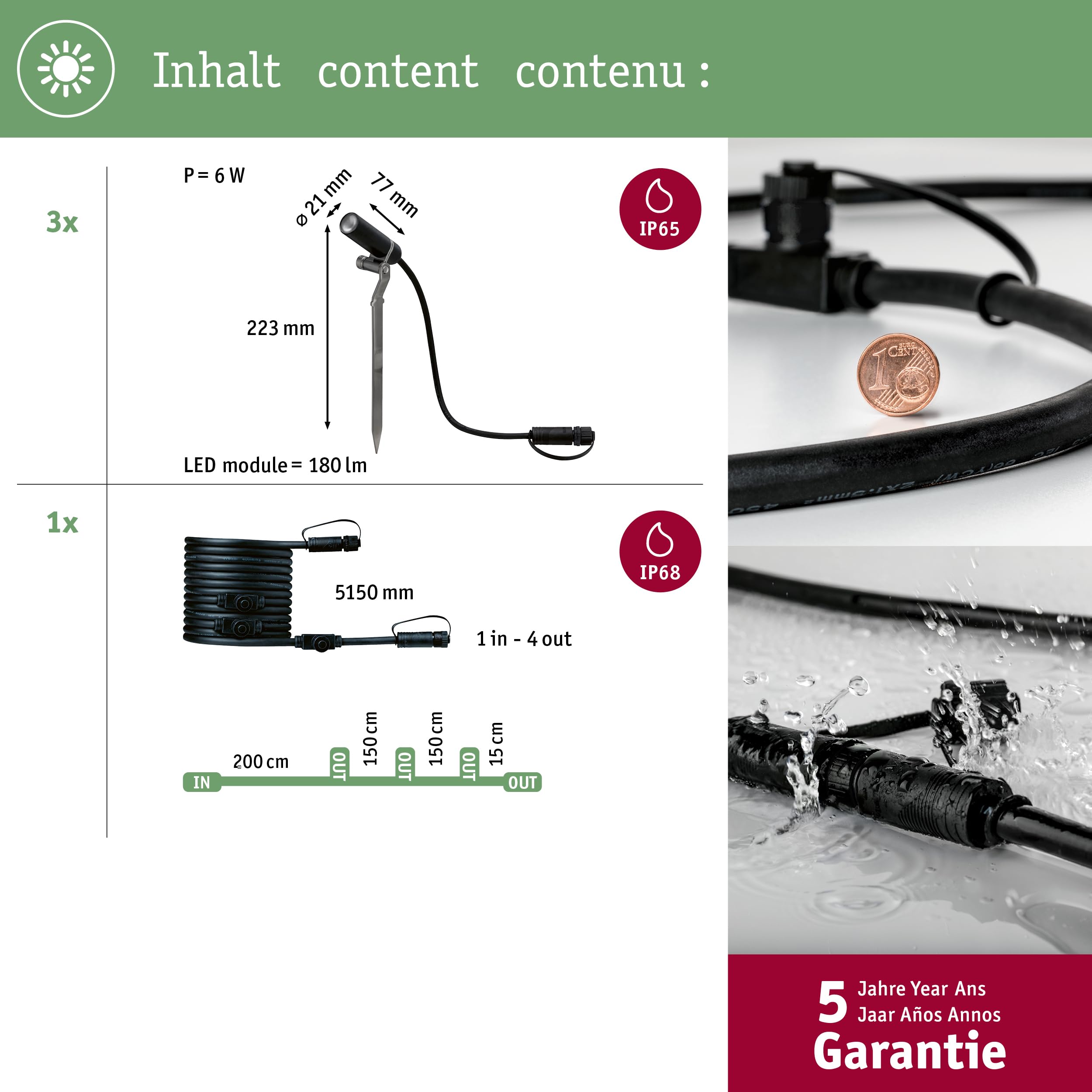 Paulmann Plug&Shine Plantini Spot 3000K anthrazit Ergänzung