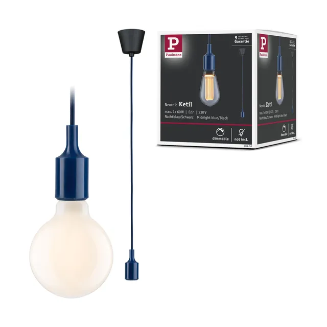 Paulmann Neordic Ketil 78430 Pendelleuchte Nachtblau E27