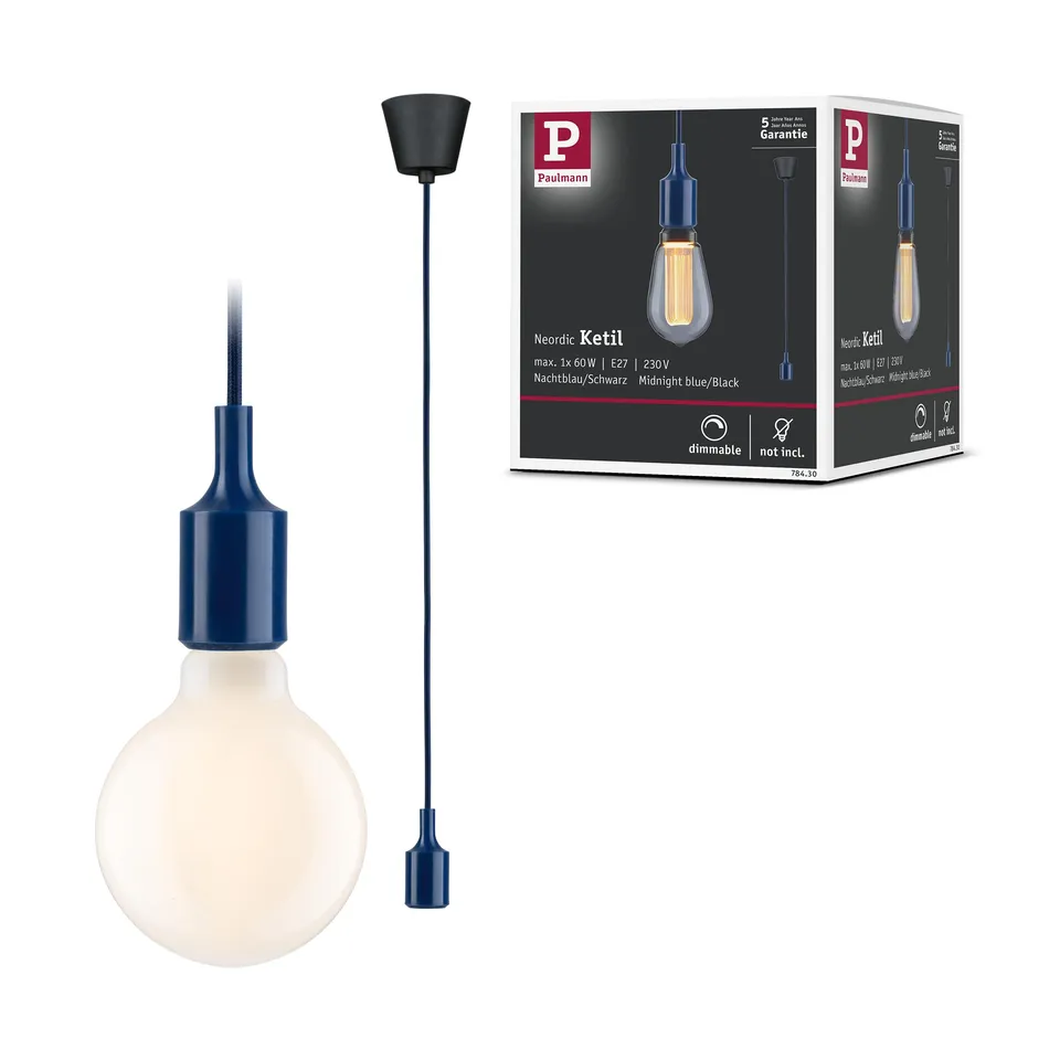 Paulmann Neordic Ketil 78430 Pendelleuchte Nachtblau E27