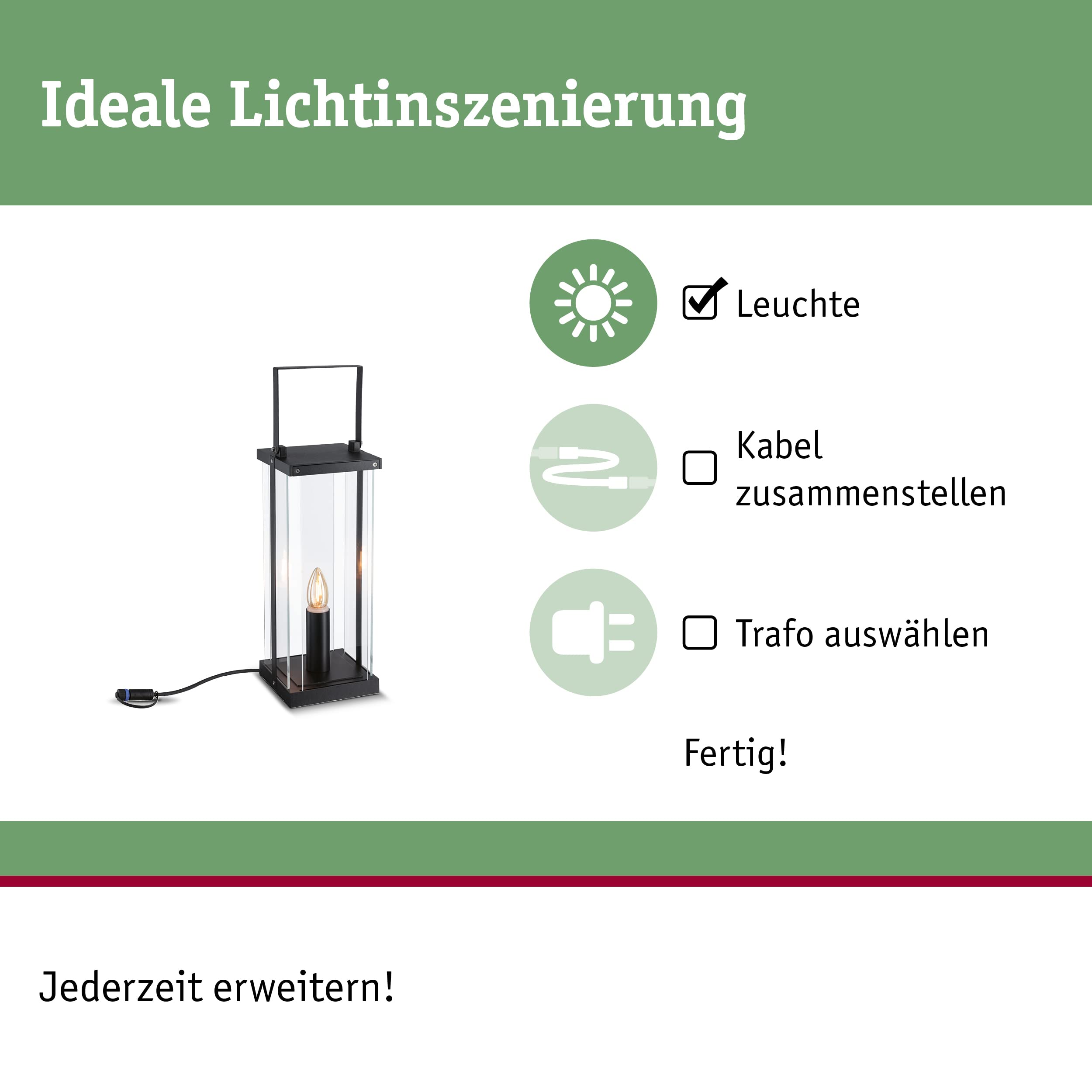 Paulmann Plug & Shine Classic Laterne 40 Außenleuchte IP44