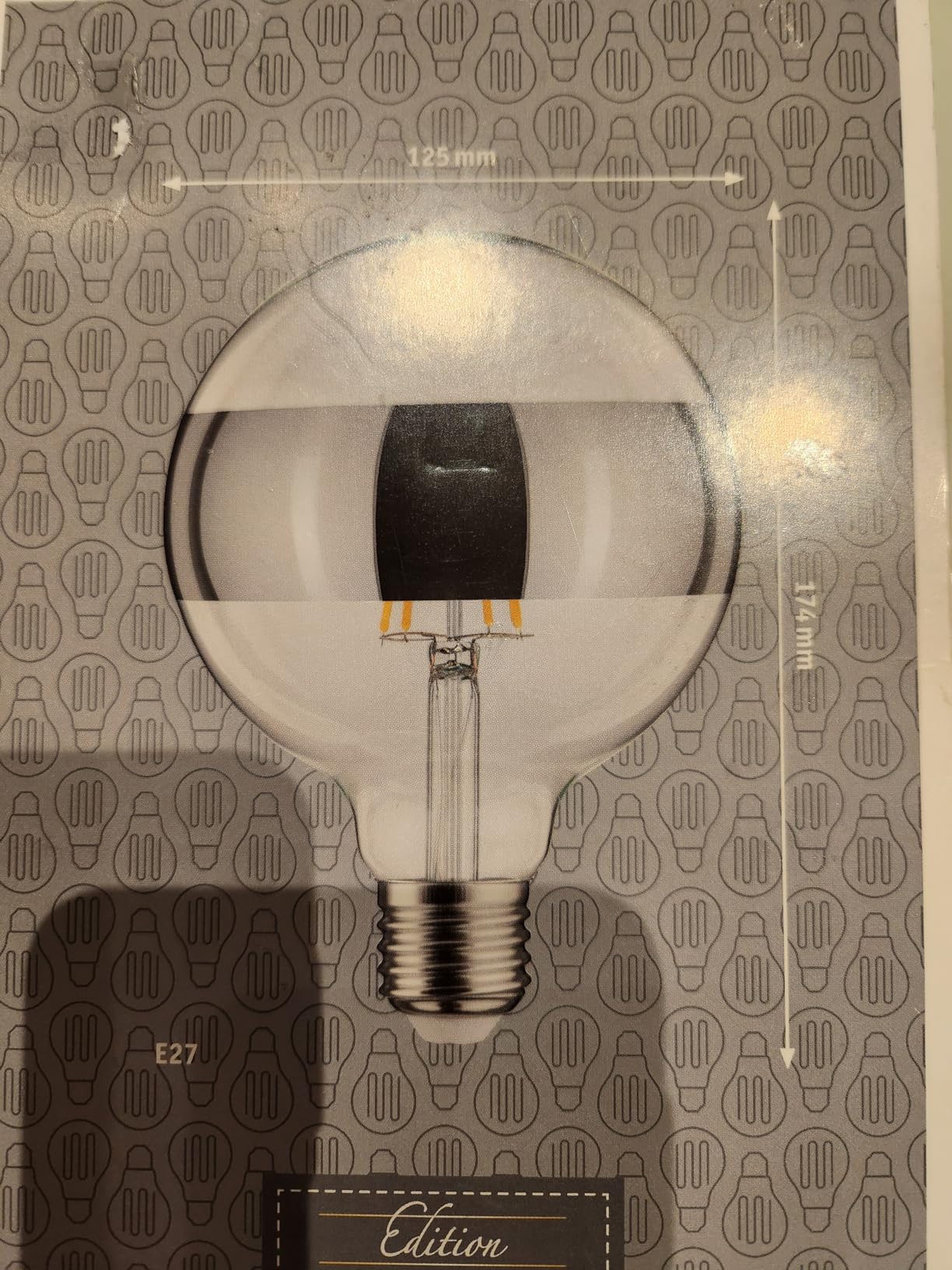 Paulmann 28681 LED G125 Ringspiegel Silber E27 dimmbar