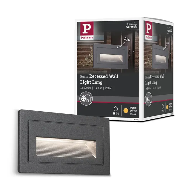 Paulmann Long 94383 Wandeinbauleuchte Quer 3000K IP65