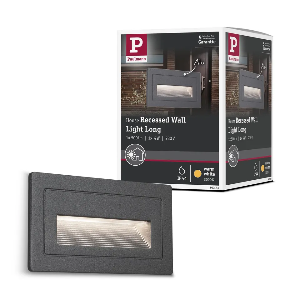 Paulmann Long 94383 Wandeinbauleuchte Quer 3000K IP65