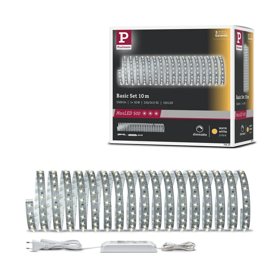Paulmann MaxLED 500 Basisset 10m LED Stripe warmweiß 33W