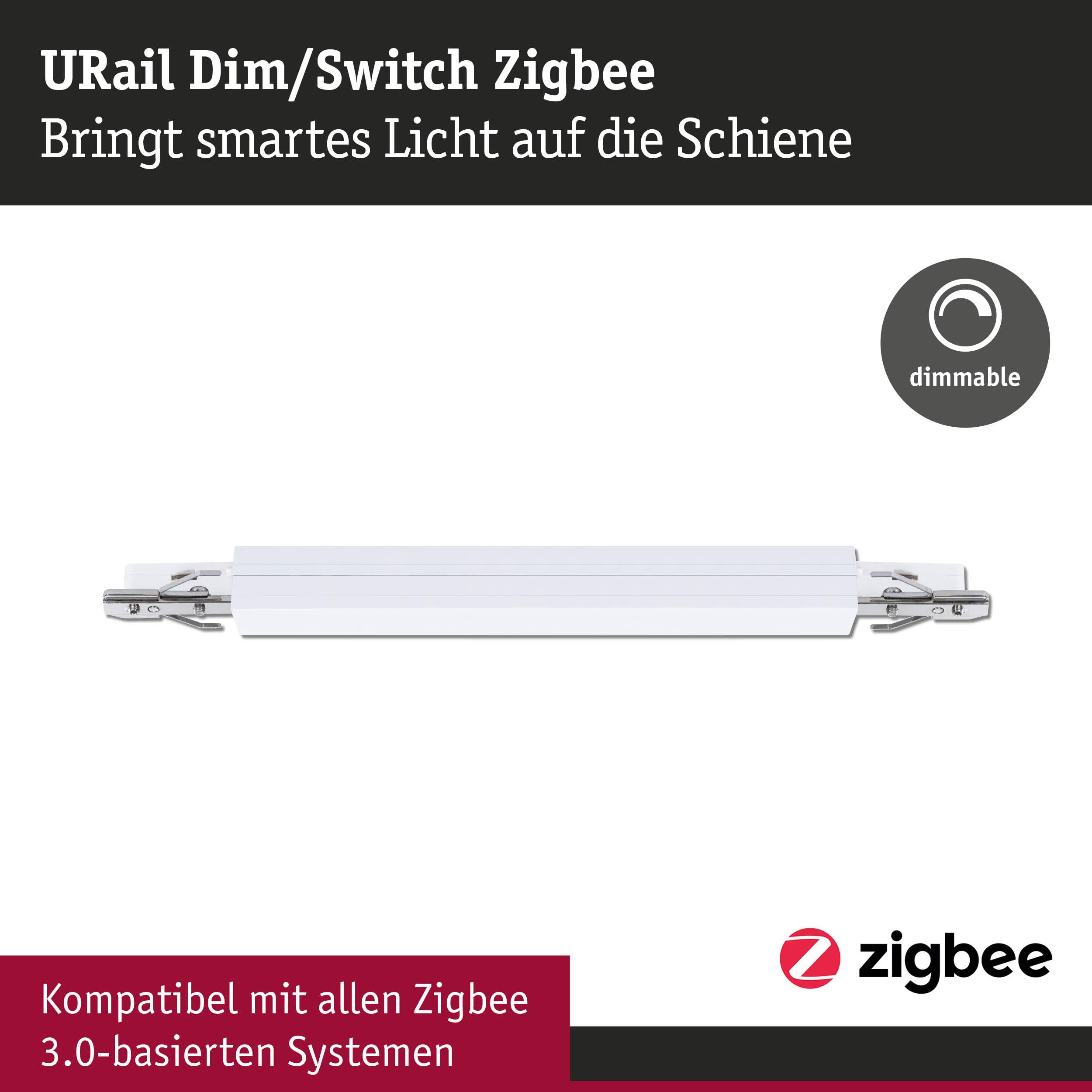 Paulmann URail 95674 Schienenadapter Signalweiß Dimm