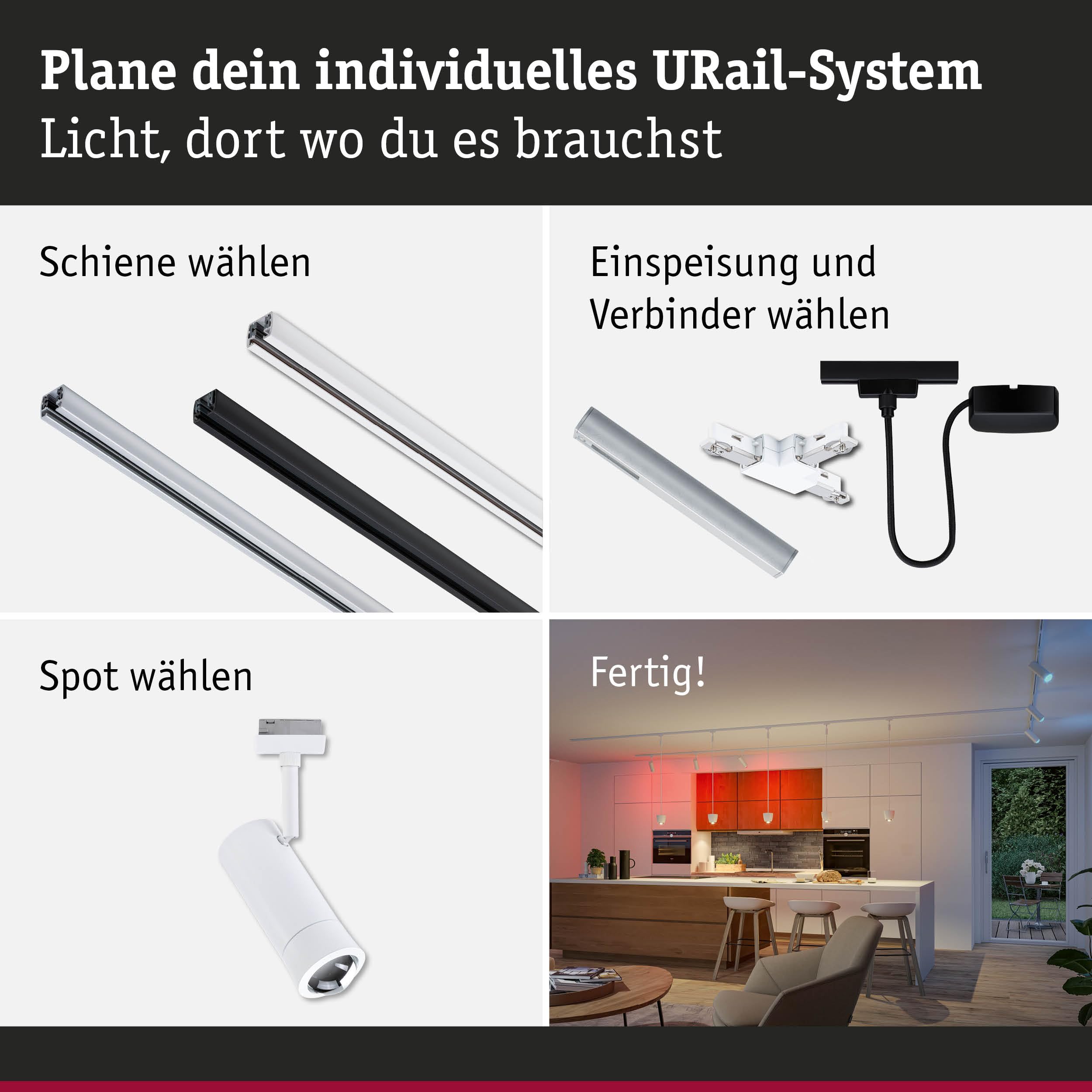 Paulmann URail Tarie 95692 Spot Signalweiß RGBW