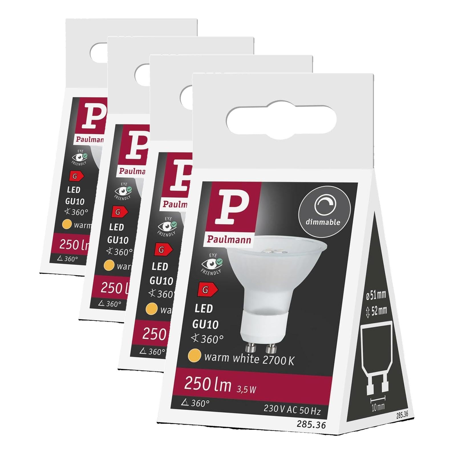 Paulmann 28536 Maxiflood LED-Reflektor GU10 3,5W Warmweiß
