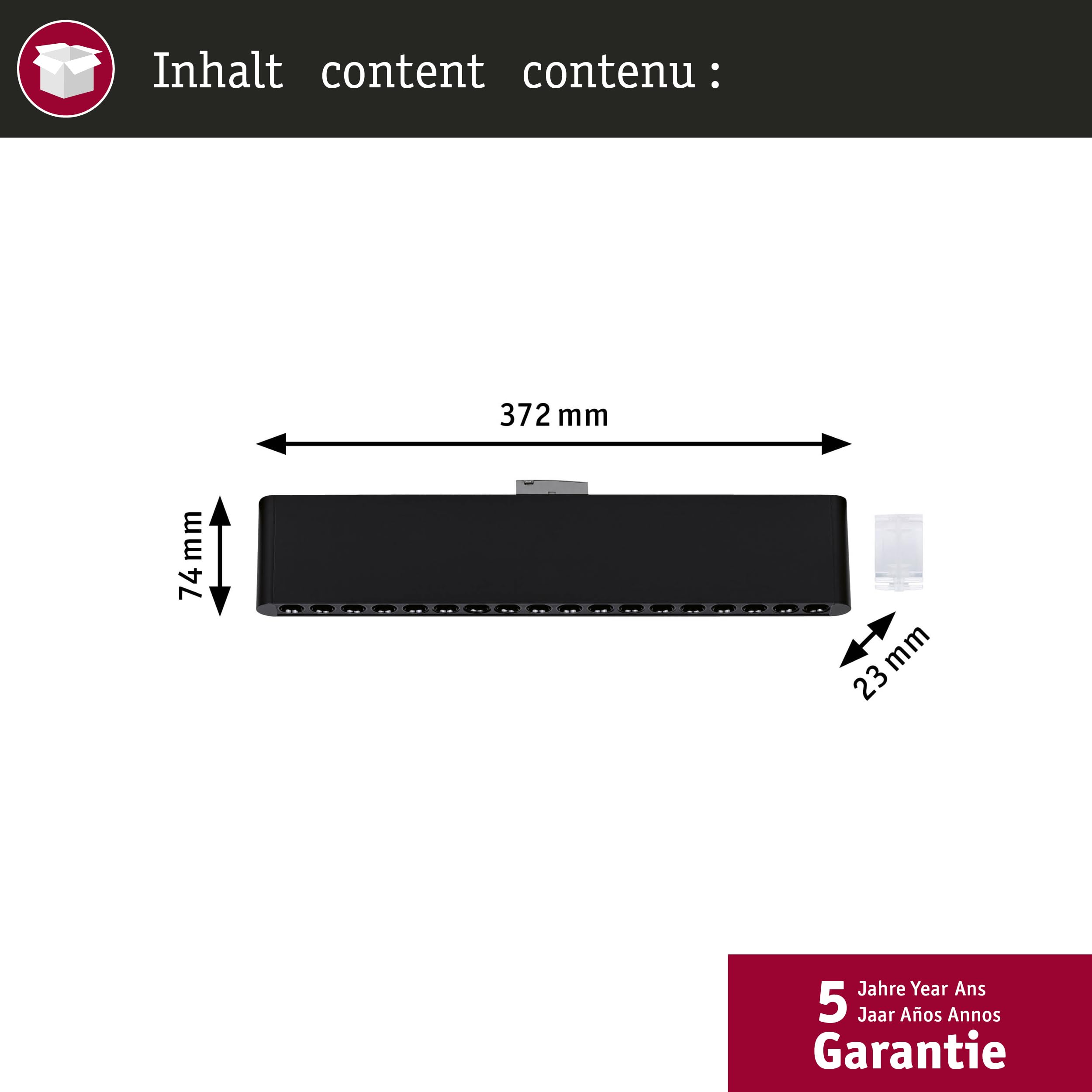 Paulmann URail 95715 Lightbar Zelos 3000K Schwarz 1050lm