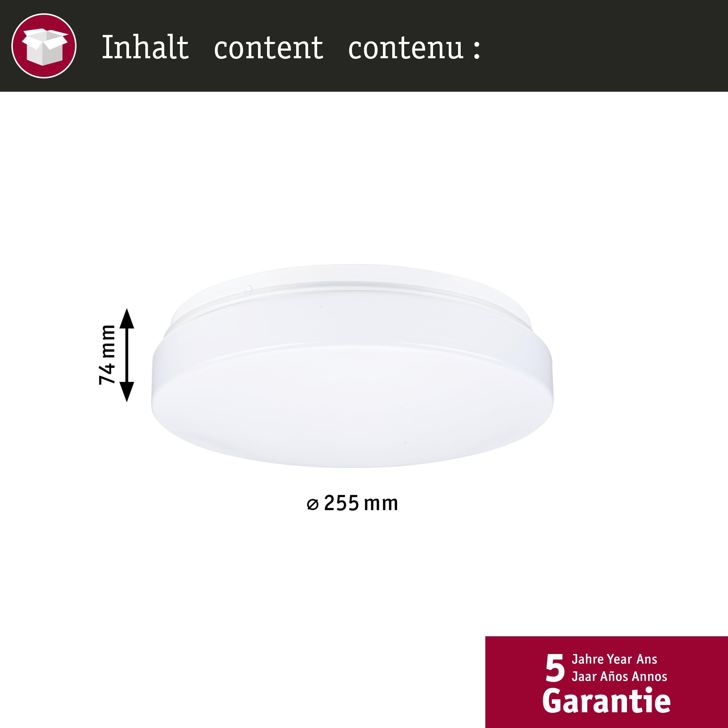 Paulmann Axin 78898 Deckenleuchte Weiß 260mm IP44
