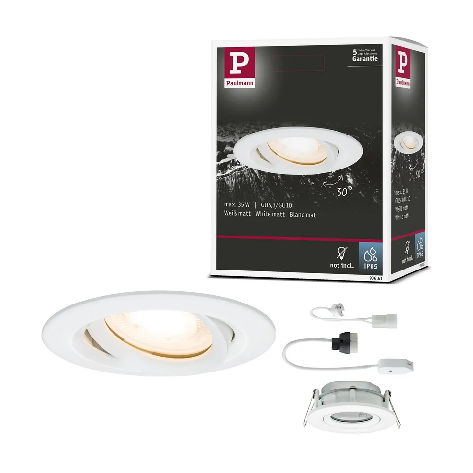 Paulmann Nova 93661 Einbaurahmen GU10 Weiß schwenkbar