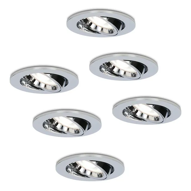 Hoftronic Maya Einbaustrahler 6er Set Weiß 6000K