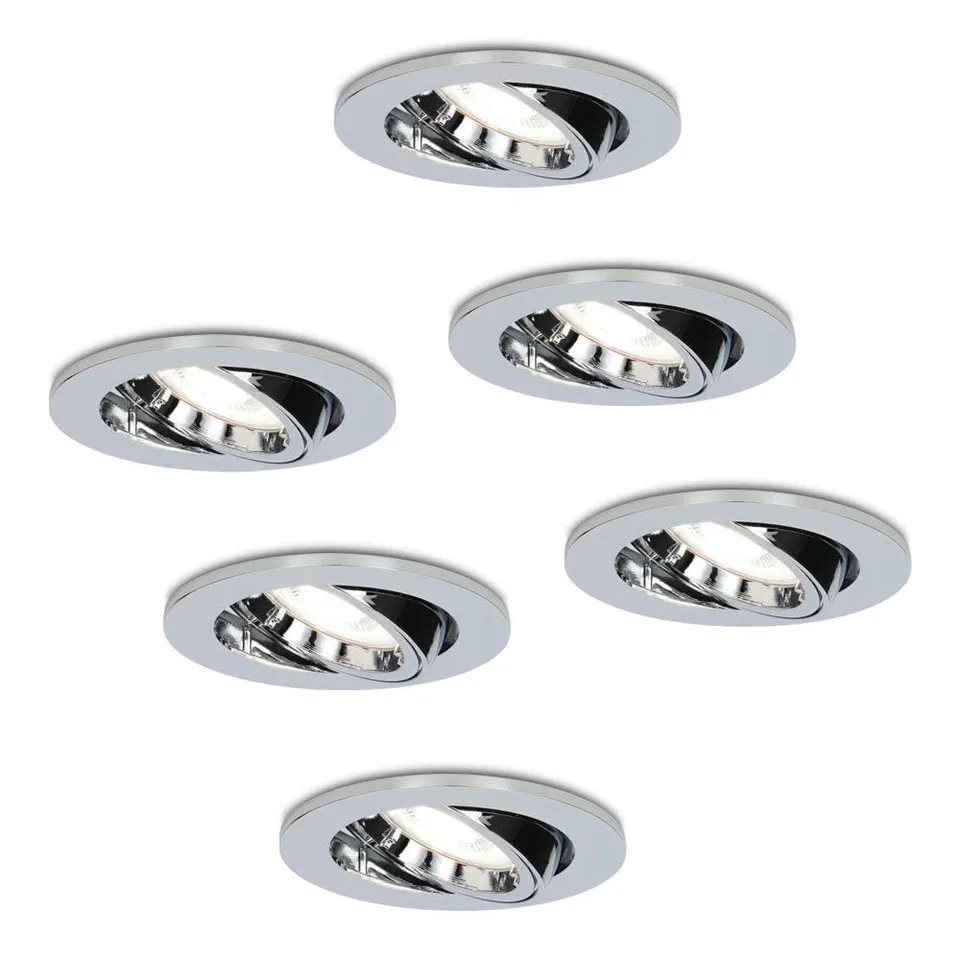 Hoftronic Maya Einbaustrahler 6er Set Weiß 6000K