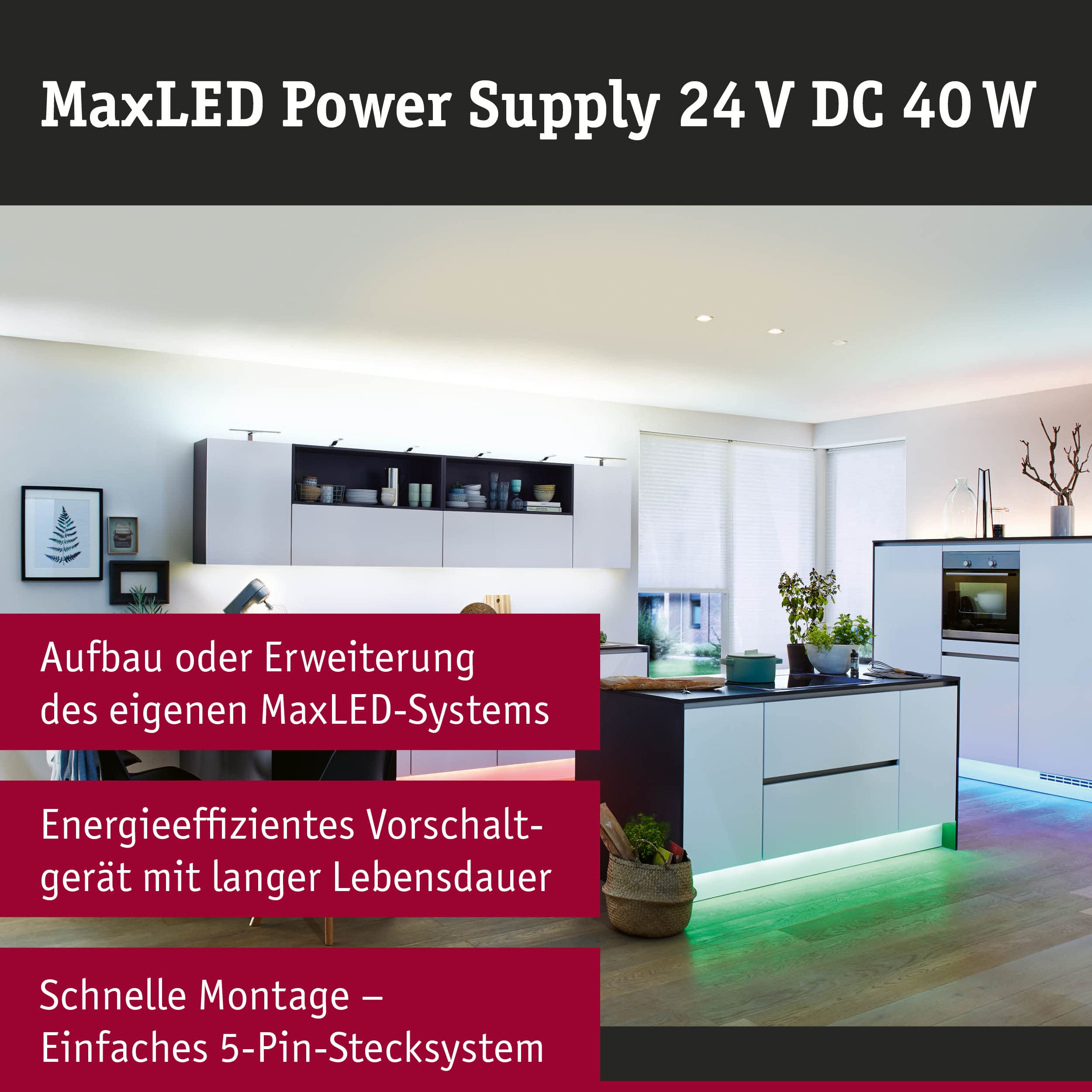 Paulmann 79831 MaxLED Power Supply Trafo 40W weiß eckig