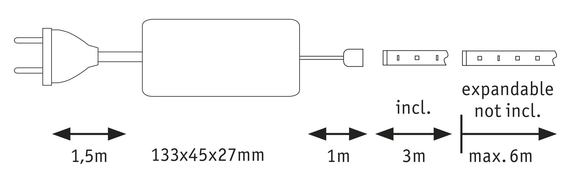 Paulmann MaxLED 705.79 LED-Streifen 3m Basisset tageslichtweiß