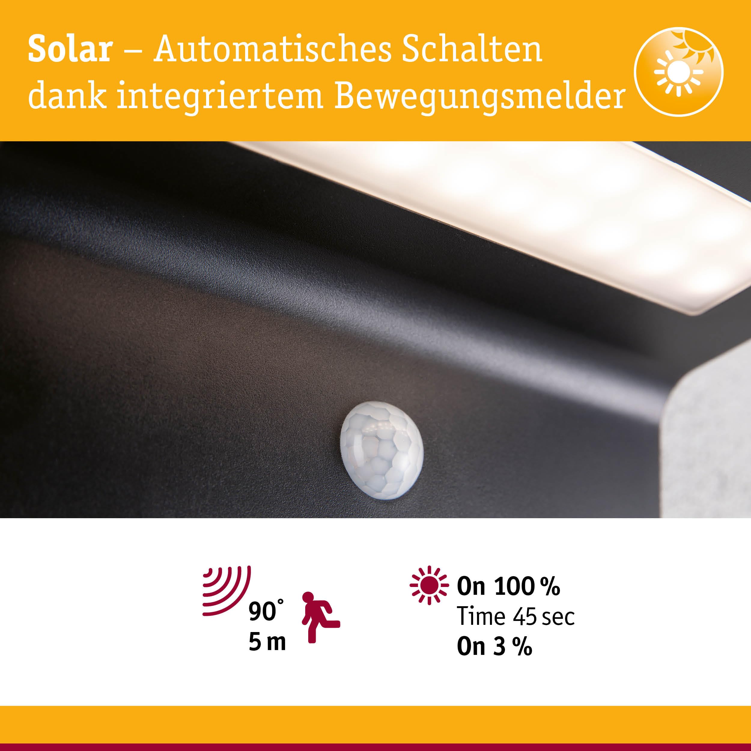 Paulmann Solveig Solar Wandleuchte 600lm IP44