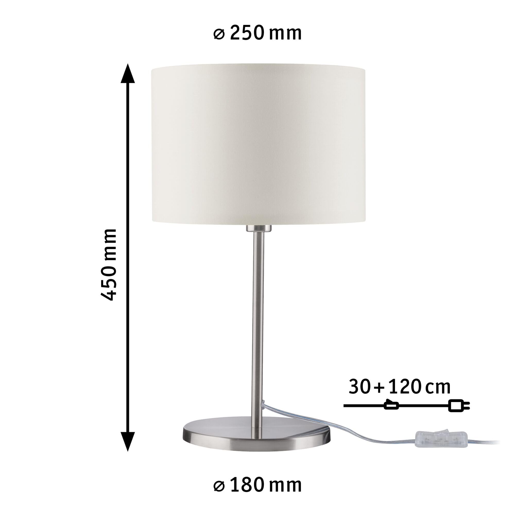 Paulmann Tessa 70923 Tischleuchte Creme E14
