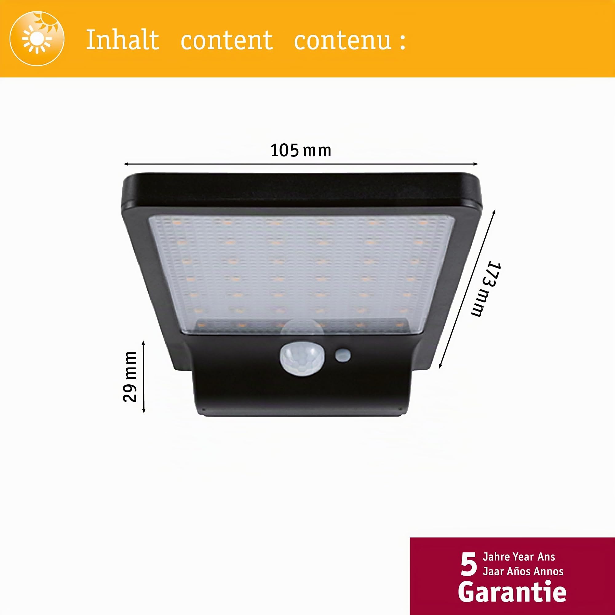 Paulmann Solveig 95393 Solar-Wandleuchte schwarz 3000 K