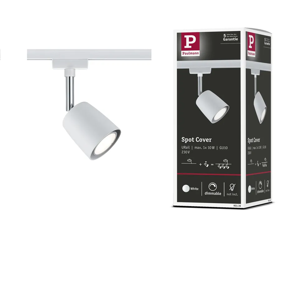 Paulmann URail Cover Spot GU10 Weiß-Chrom max. 10W