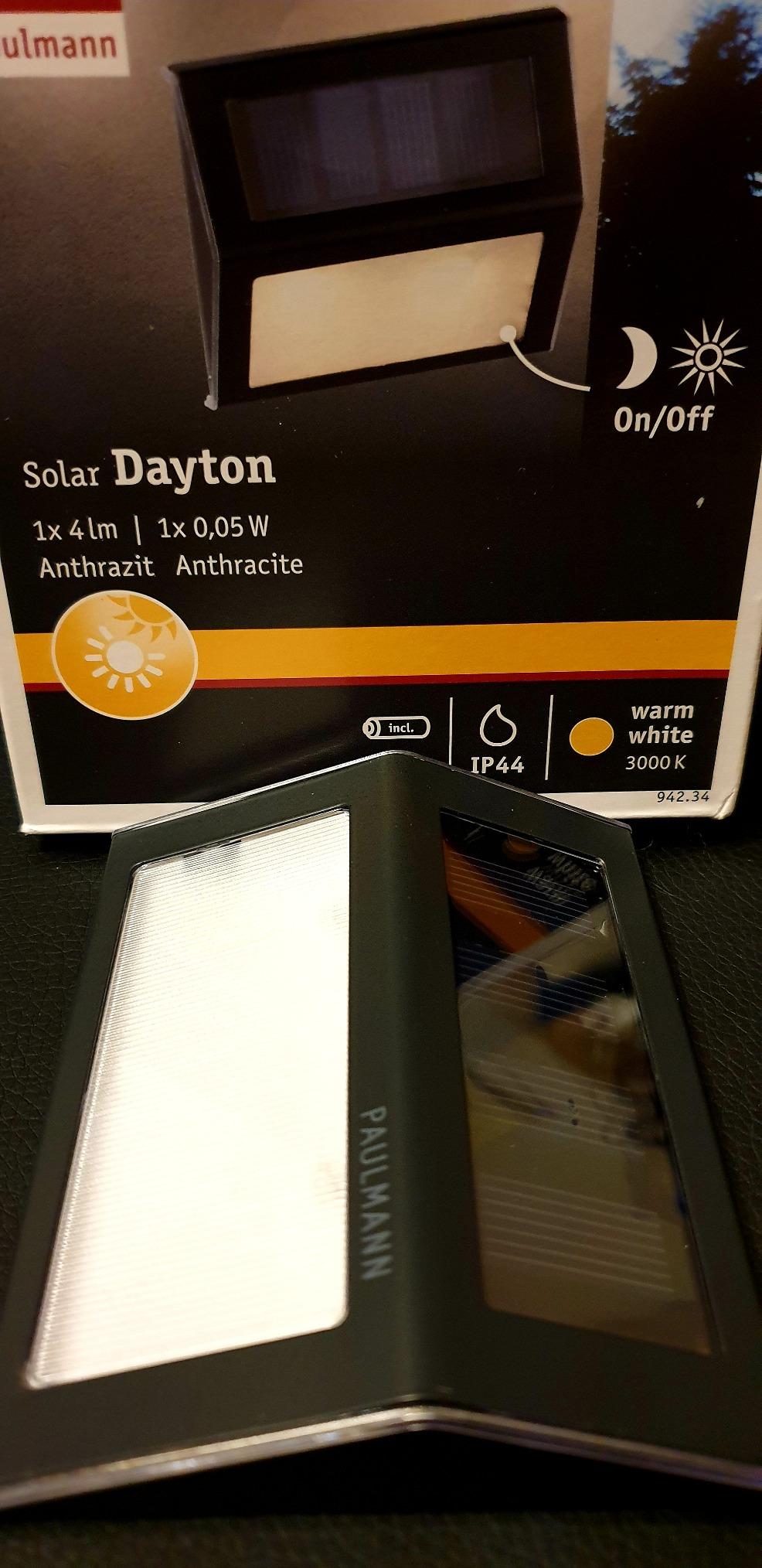 Paulmann 94234 Solar Stufenleuchte Anthrazit Warmweiß IP44