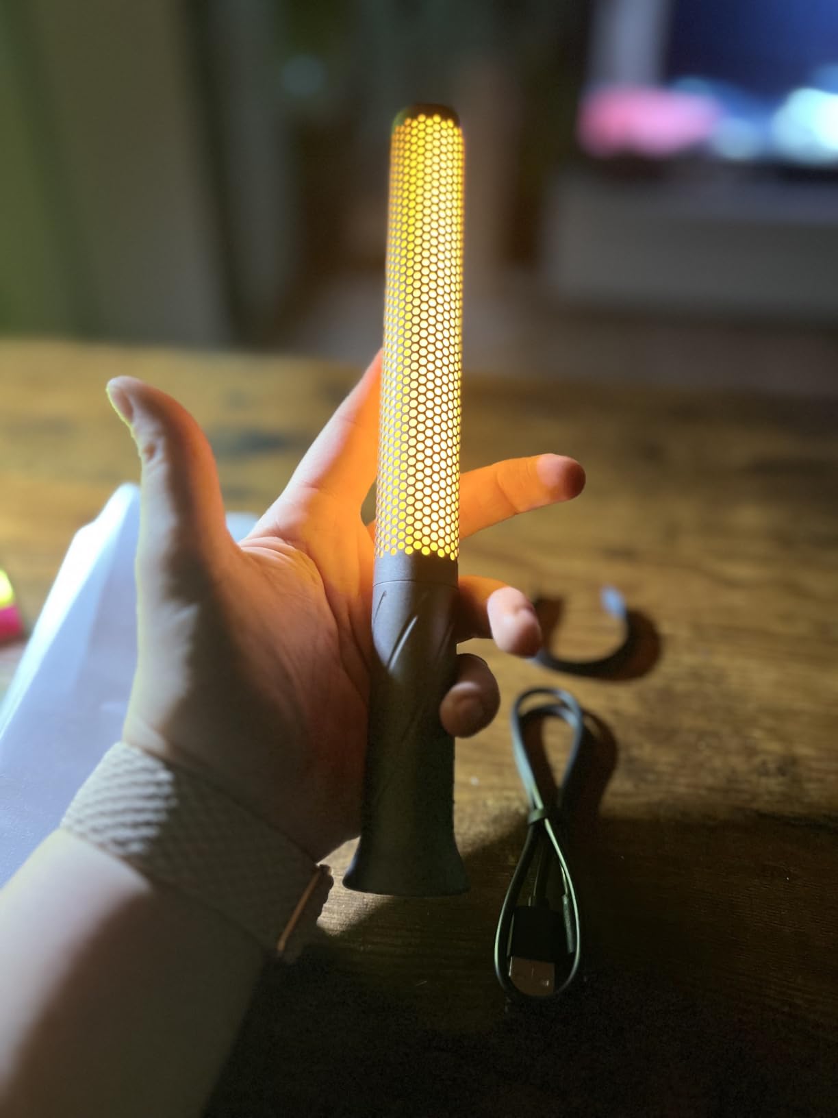 Phonar LED Tischlampe kabellos dimmbar warm 2600mAh grau