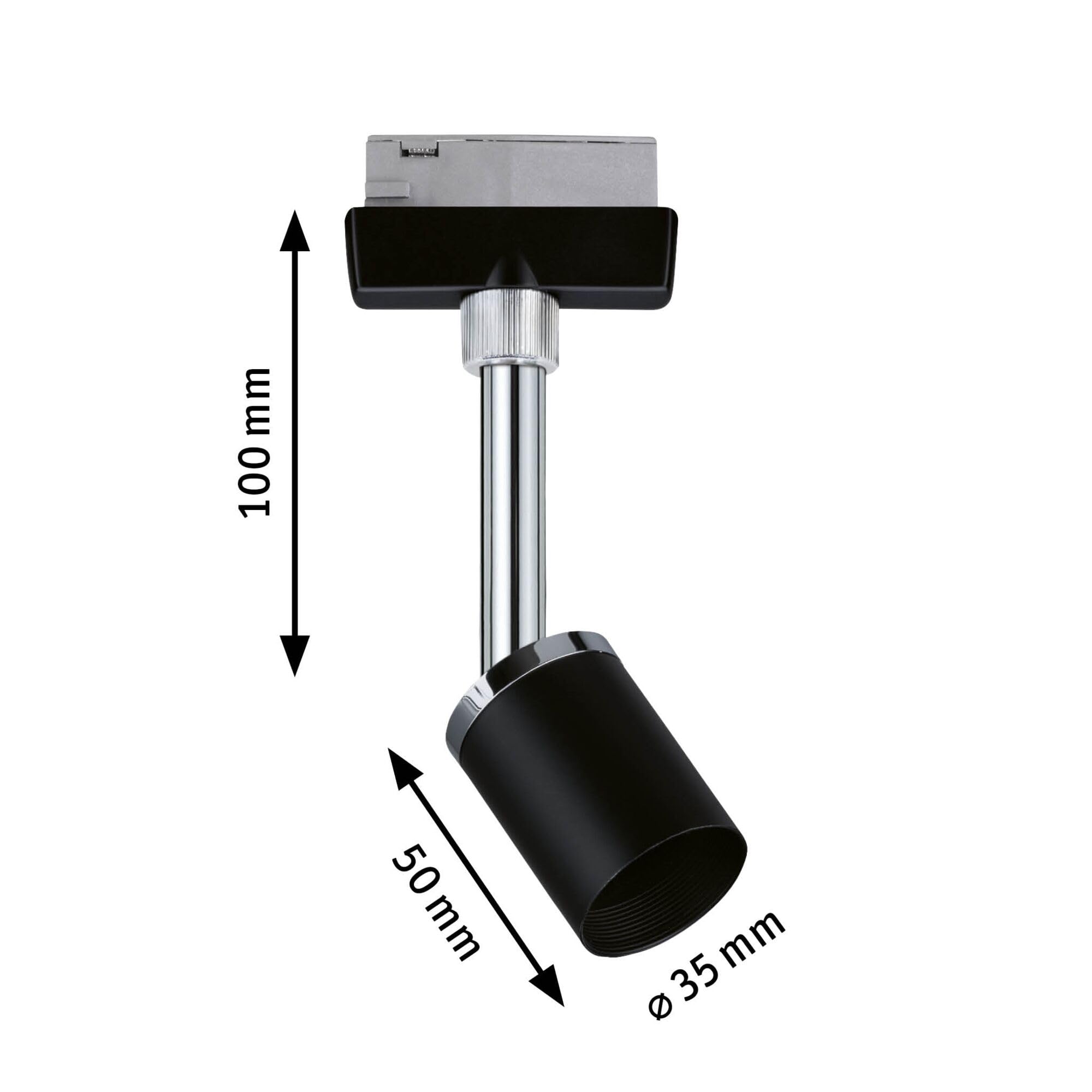 Paulmann URail Pure II Schienenspot schwarz GU10 dimmbar