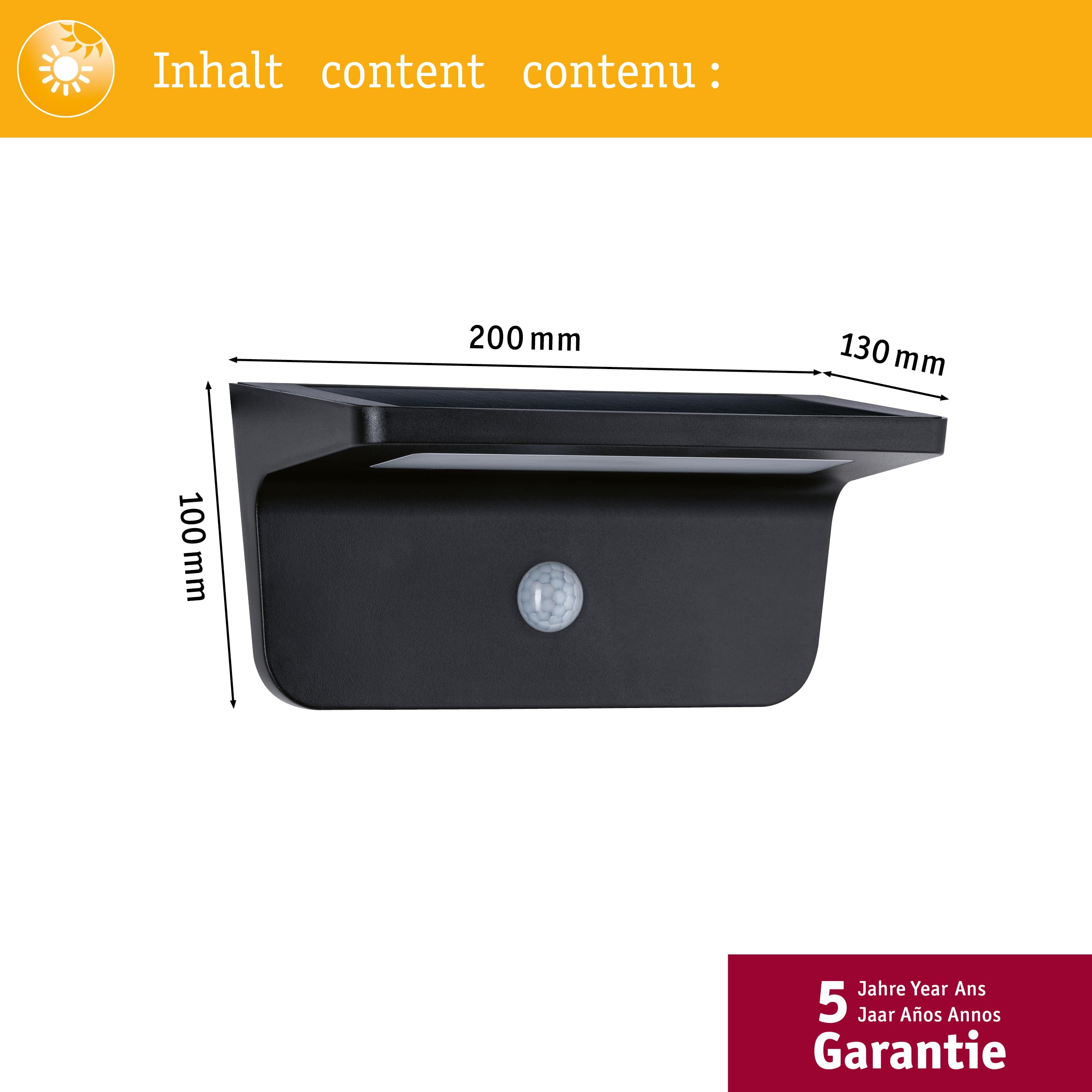Paulmann Solveig Solar Wandleuchte 600lm IP44