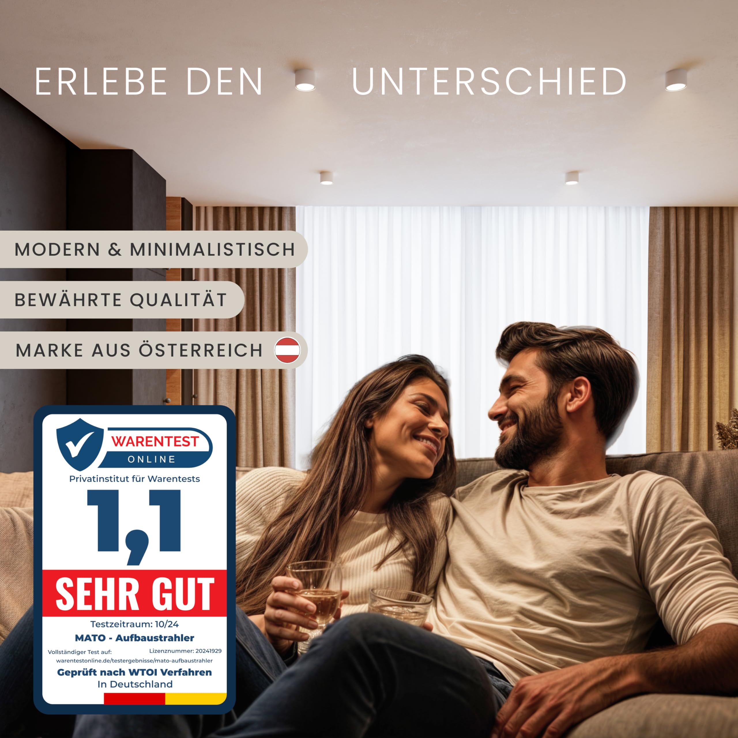 MATO GX53 Aufbauspot weiß 3er Set ohne Leuchtmittel