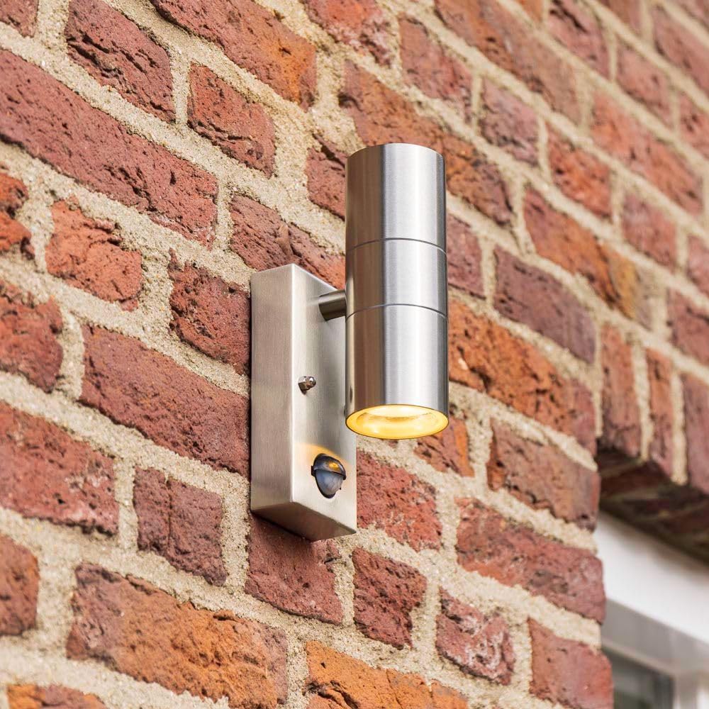 Hoftronic Up Down Wandleuchte Edelstahl 2700K Sensor