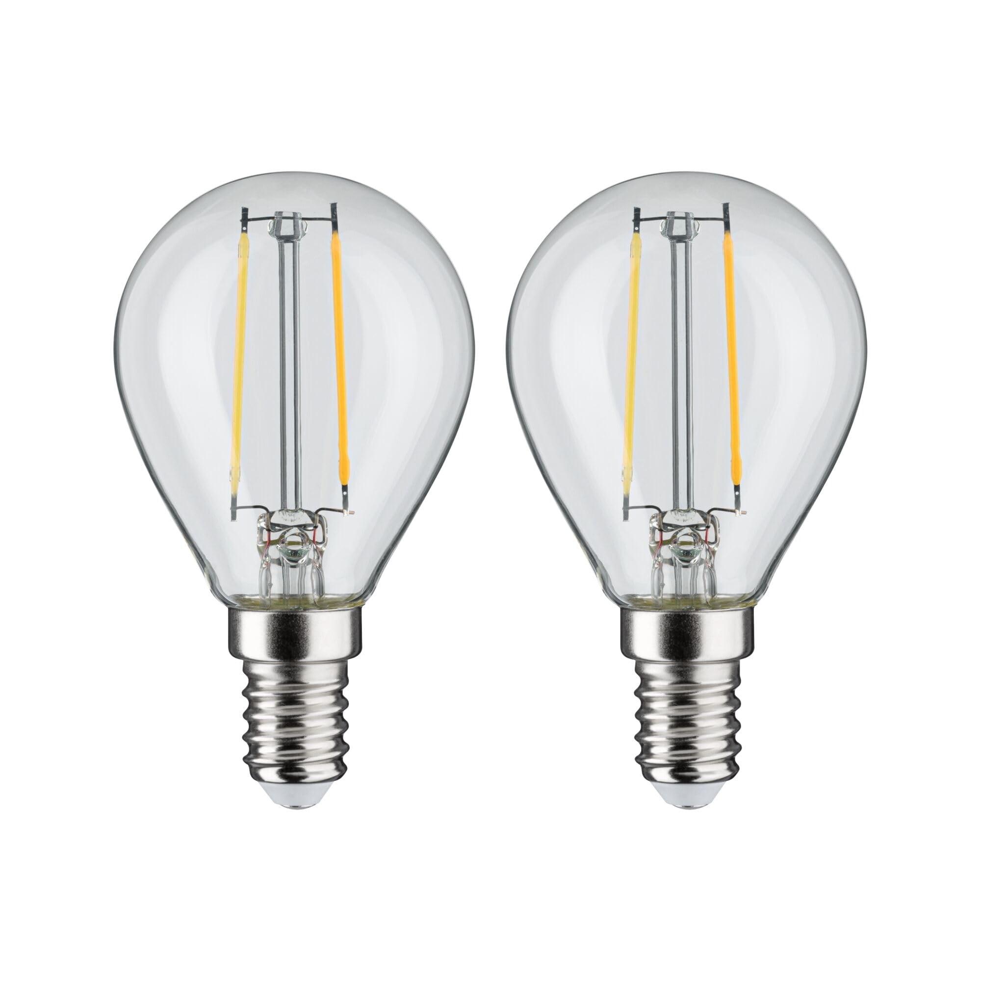 Paulmann LED Tropfen Filament E14 klar 2er-Set 2700K