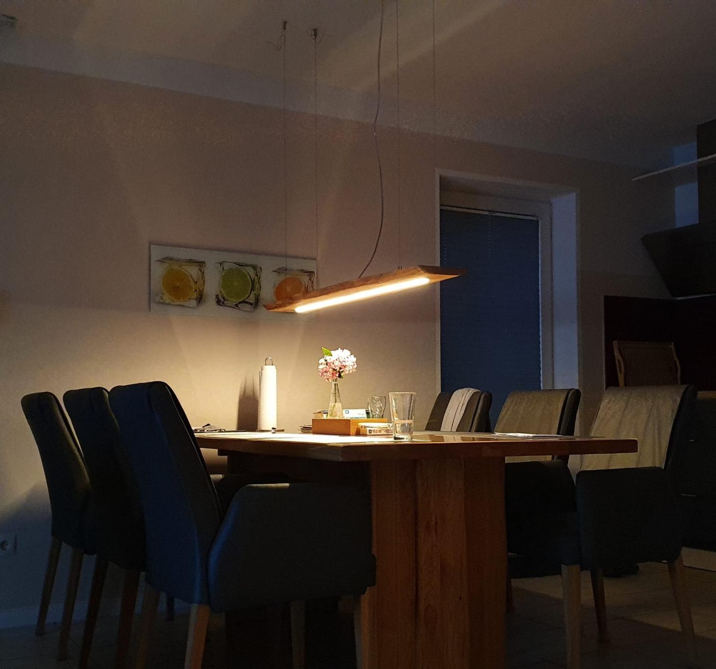 FRIESENLICHT Eska Pendelleuchte Holz 150cm 2x LED Wildeiche