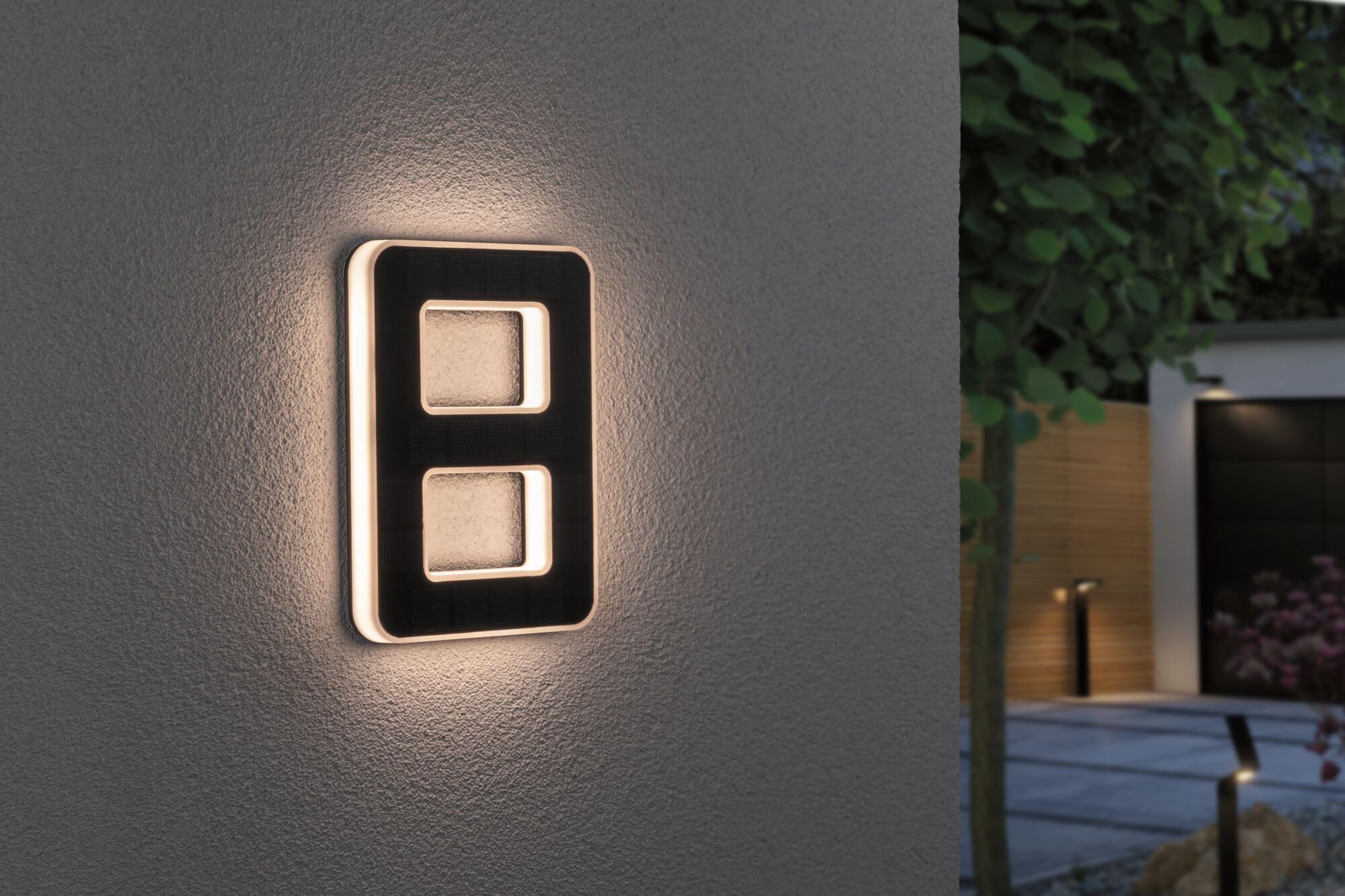Paulmann 79849 Solar Hausnummer 8 LED Warmweiß