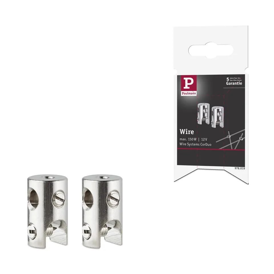 Paulmann Seilsystem 97801 Seilklotz Chrom max. 150W