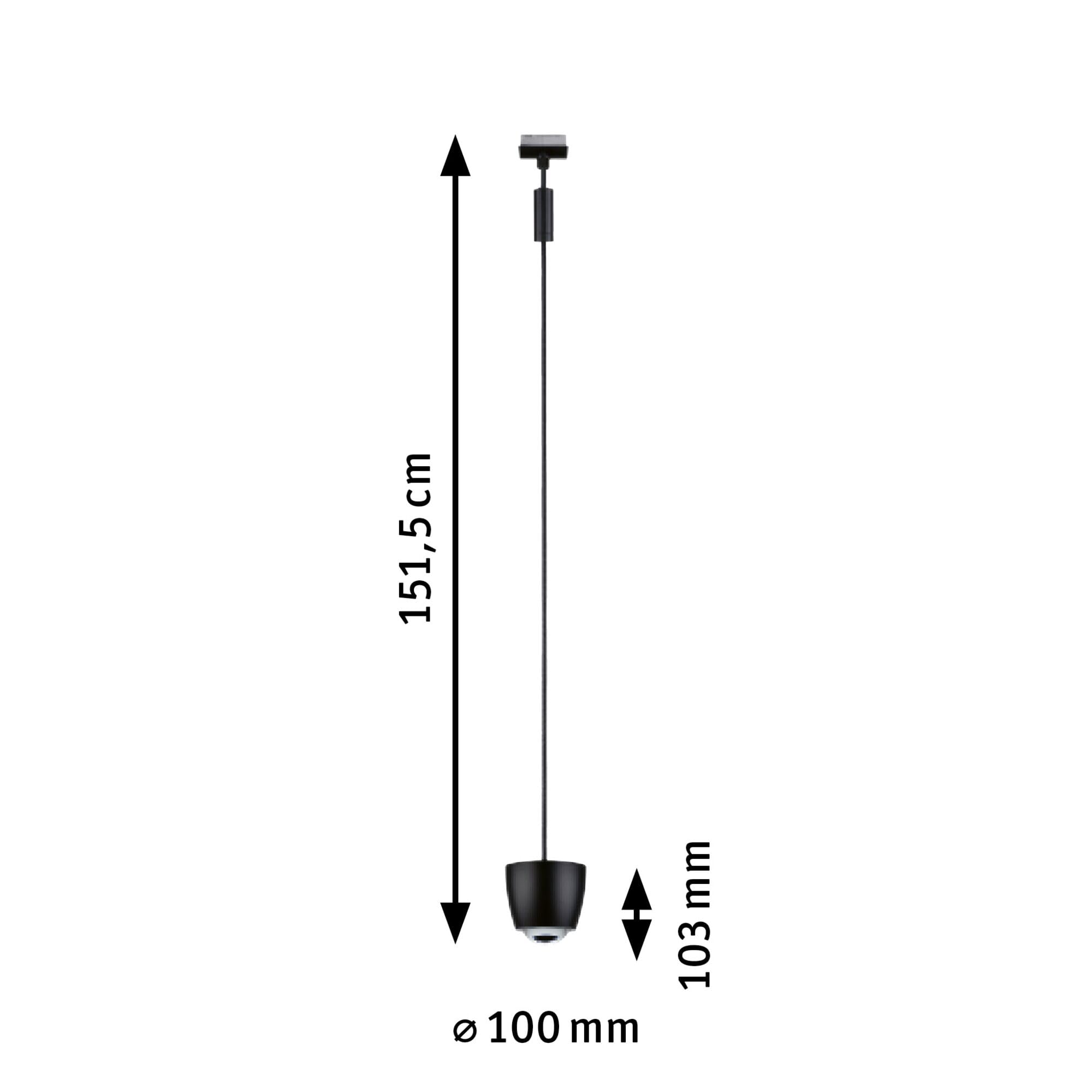 Paulmann URail 95684 Pendel Tyros RGBW Schwarz 200lm