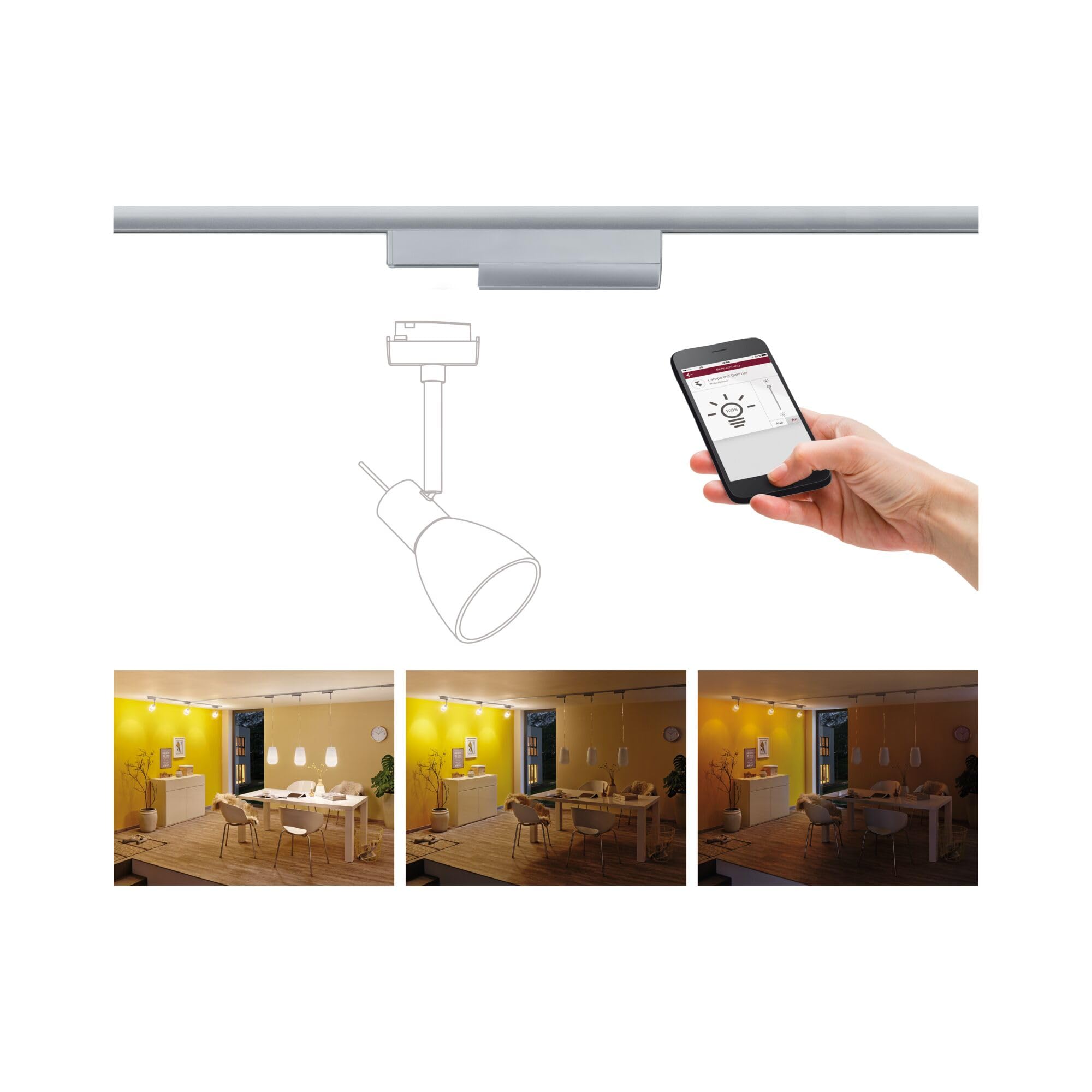 Paulmann URail 96893 Schienenadapter Zigbee Chrom matt