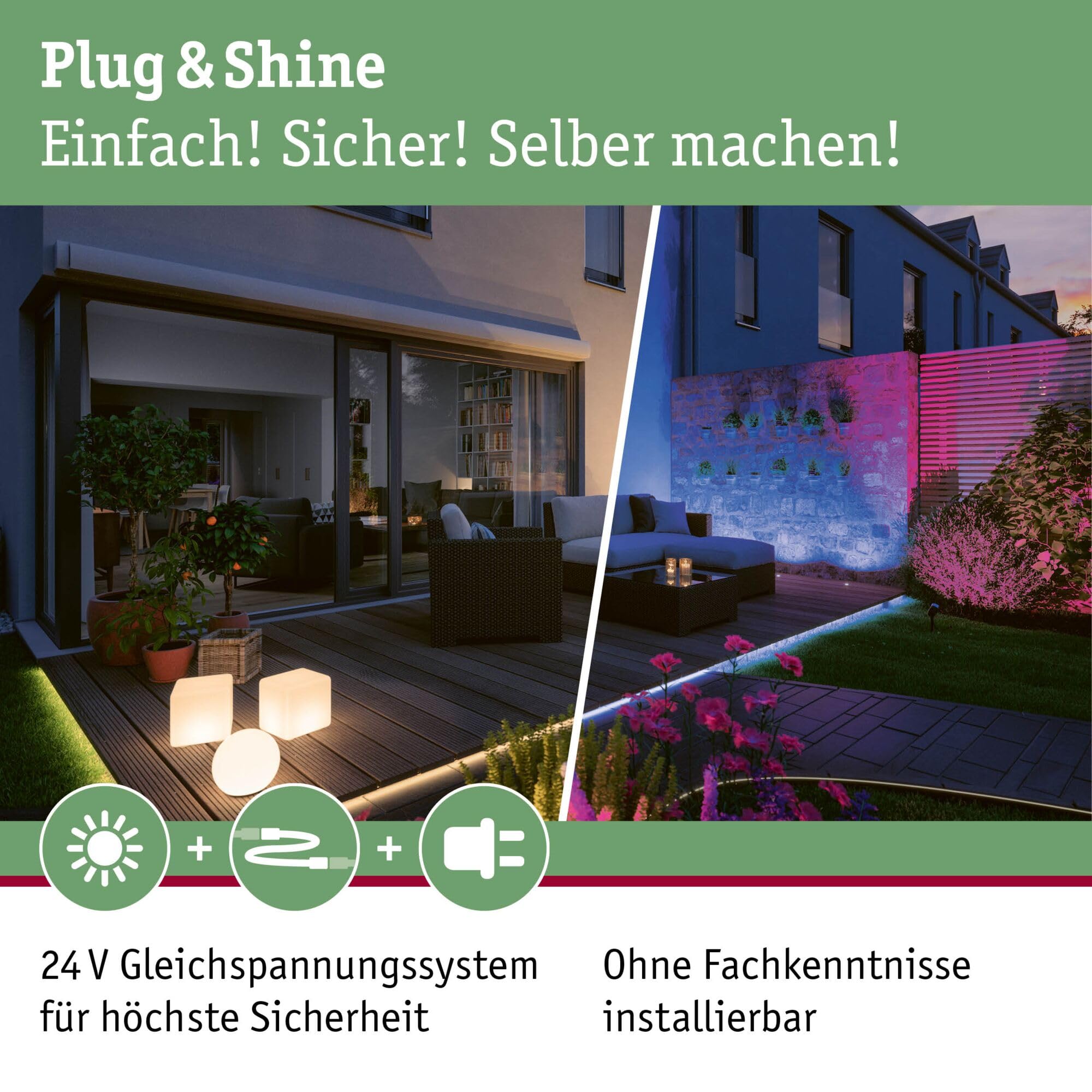 Paulmann Plug & Shine 94209 Teichleuchte IP68 schwarz