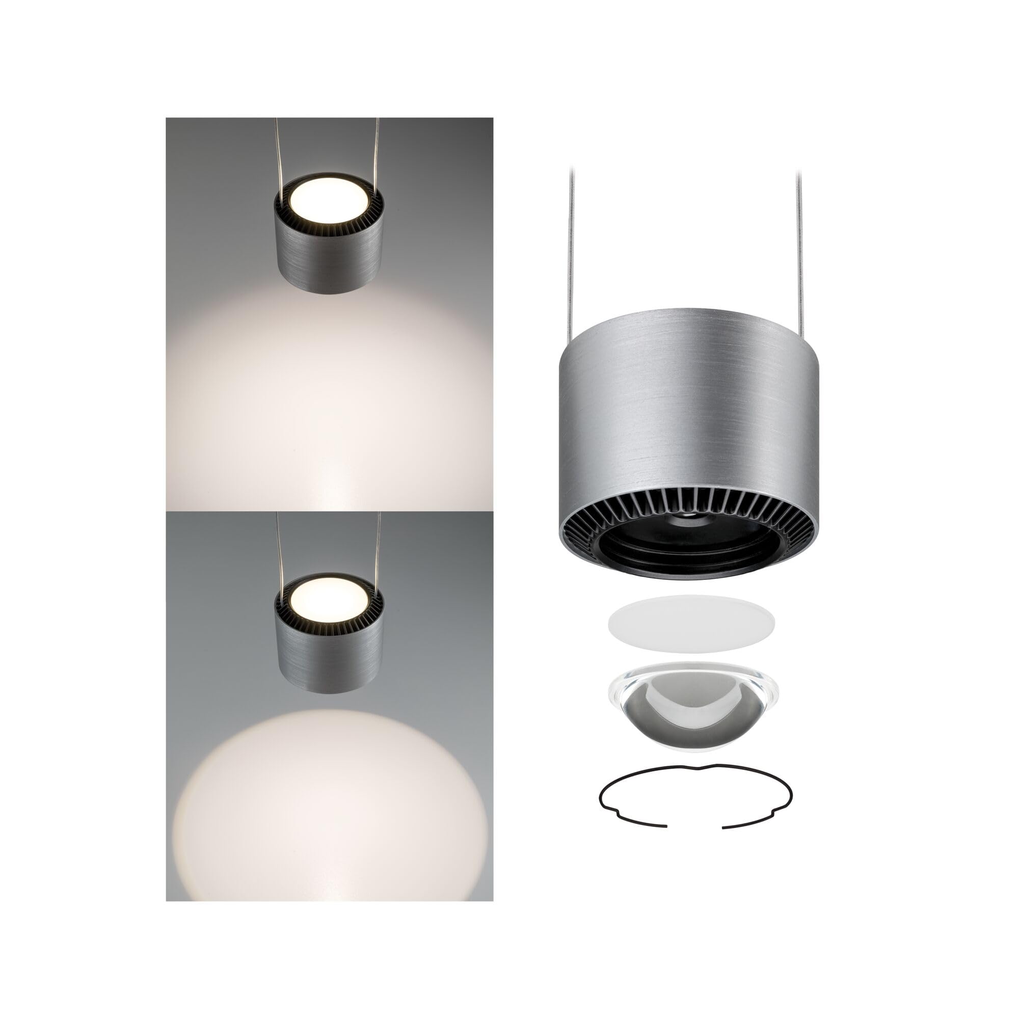 Paulmann Aldan II 79786 Pendelleuchte Schwarz LED 2700K dimmbar
