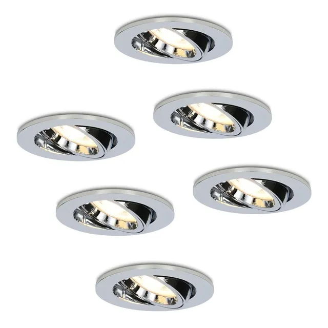 Hoftronic Maya Einbaustrahler 6er Set 2700K warmweiß dimmbar