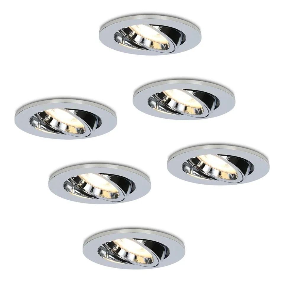 Hoftronic Maya Einbaustrahler 6er Set 2700K warmweiß dimmbar