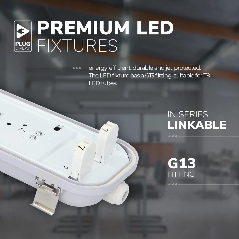 Hoftronic Ecoseries Feuchtraumleuchte 150cm 6000K IP65