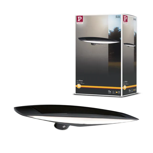 Paulmann Kiran 94339 Solar-Wandleuchte Anthrazit 600lm