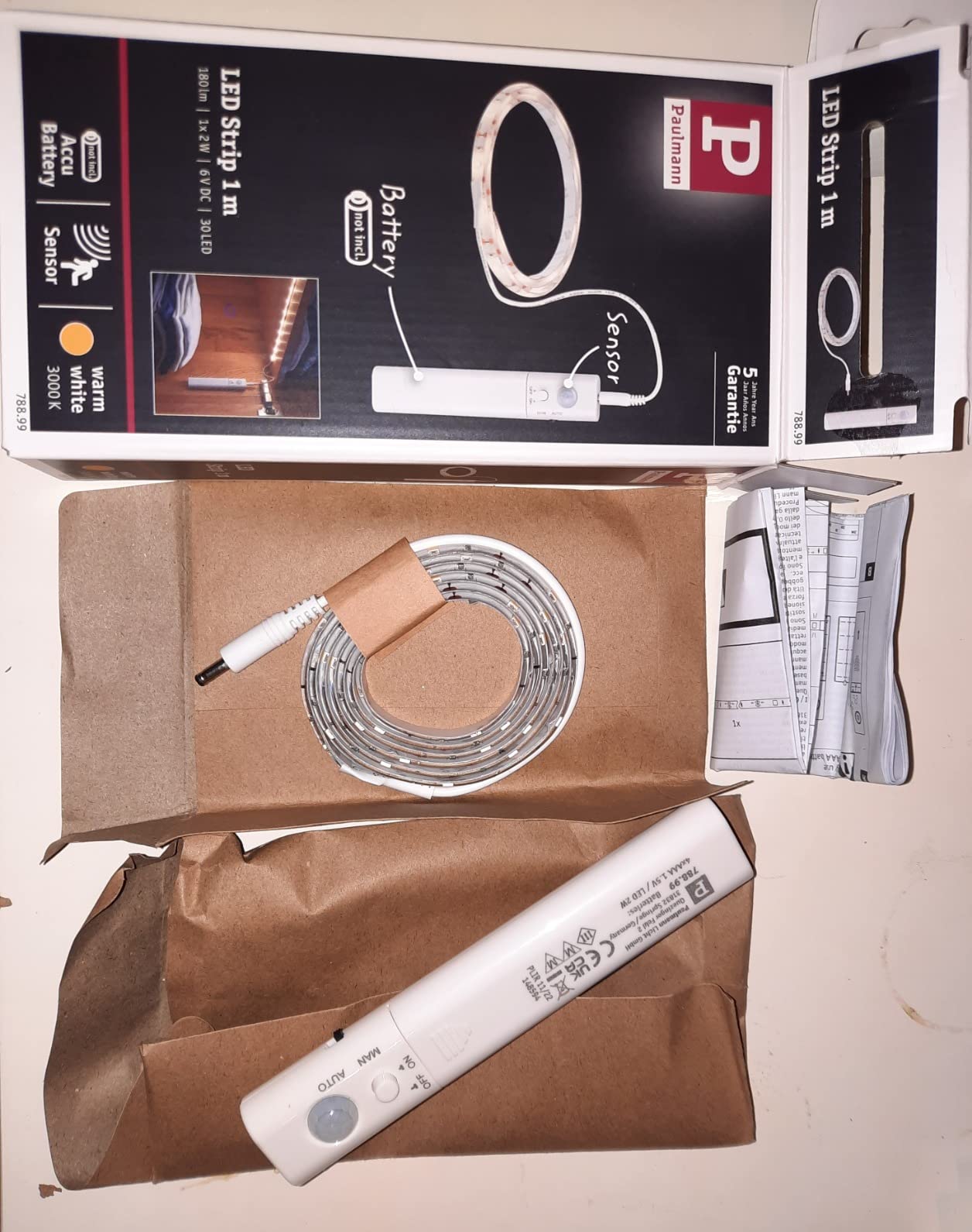 Paulmann MaxLED 78899 LED Strip Batterie 1m Weiß