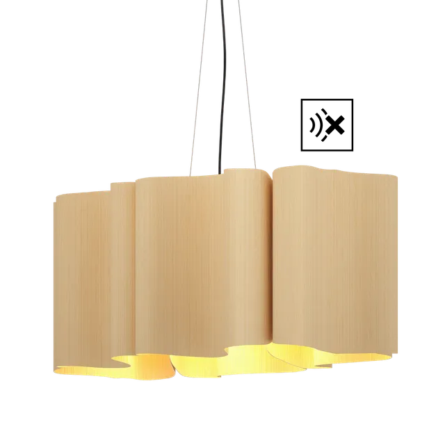 Bruck Paulina Oval Pendelleuchte Holz lackiert