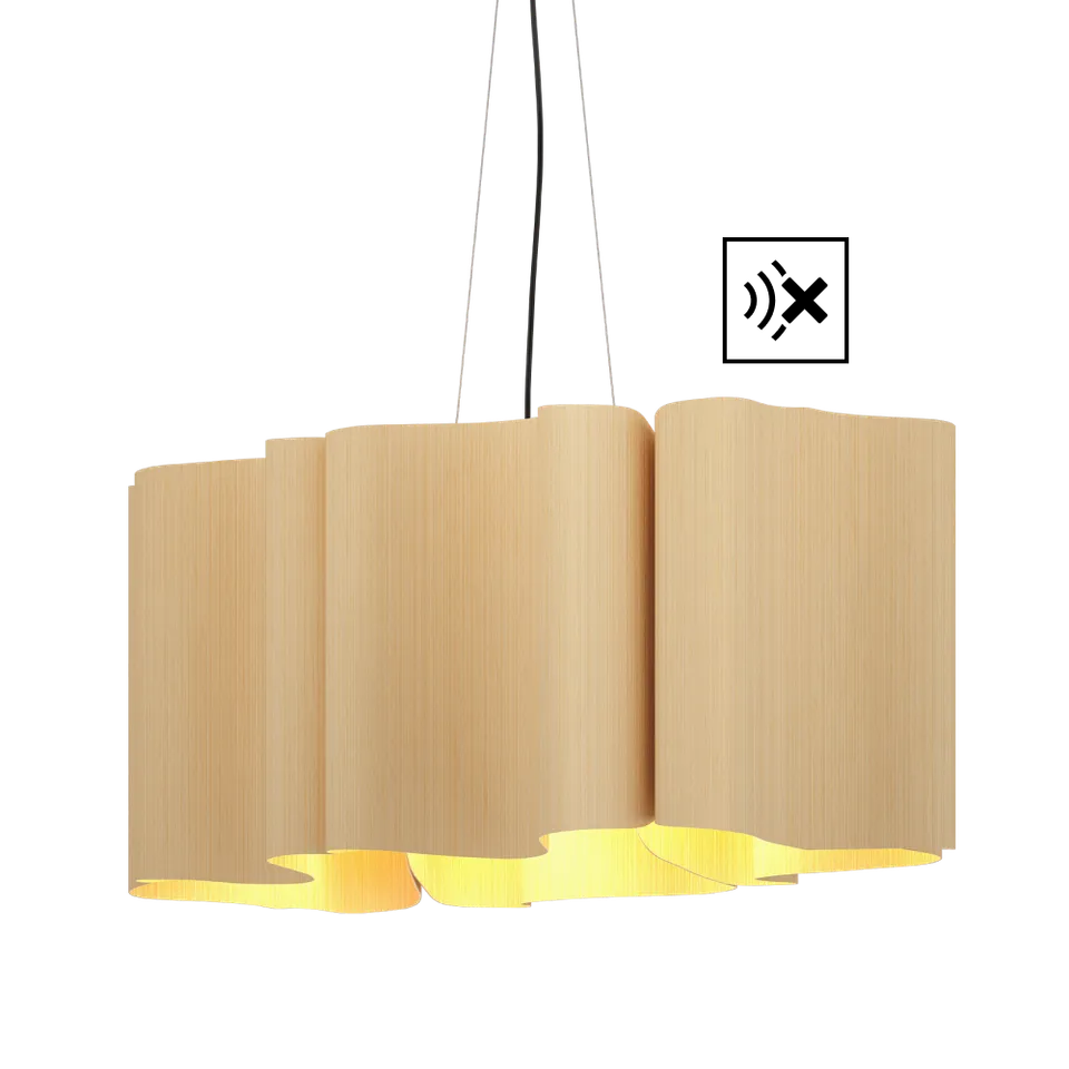 Bruck Paulina Oval Pendelleuchte Holz lackiert
