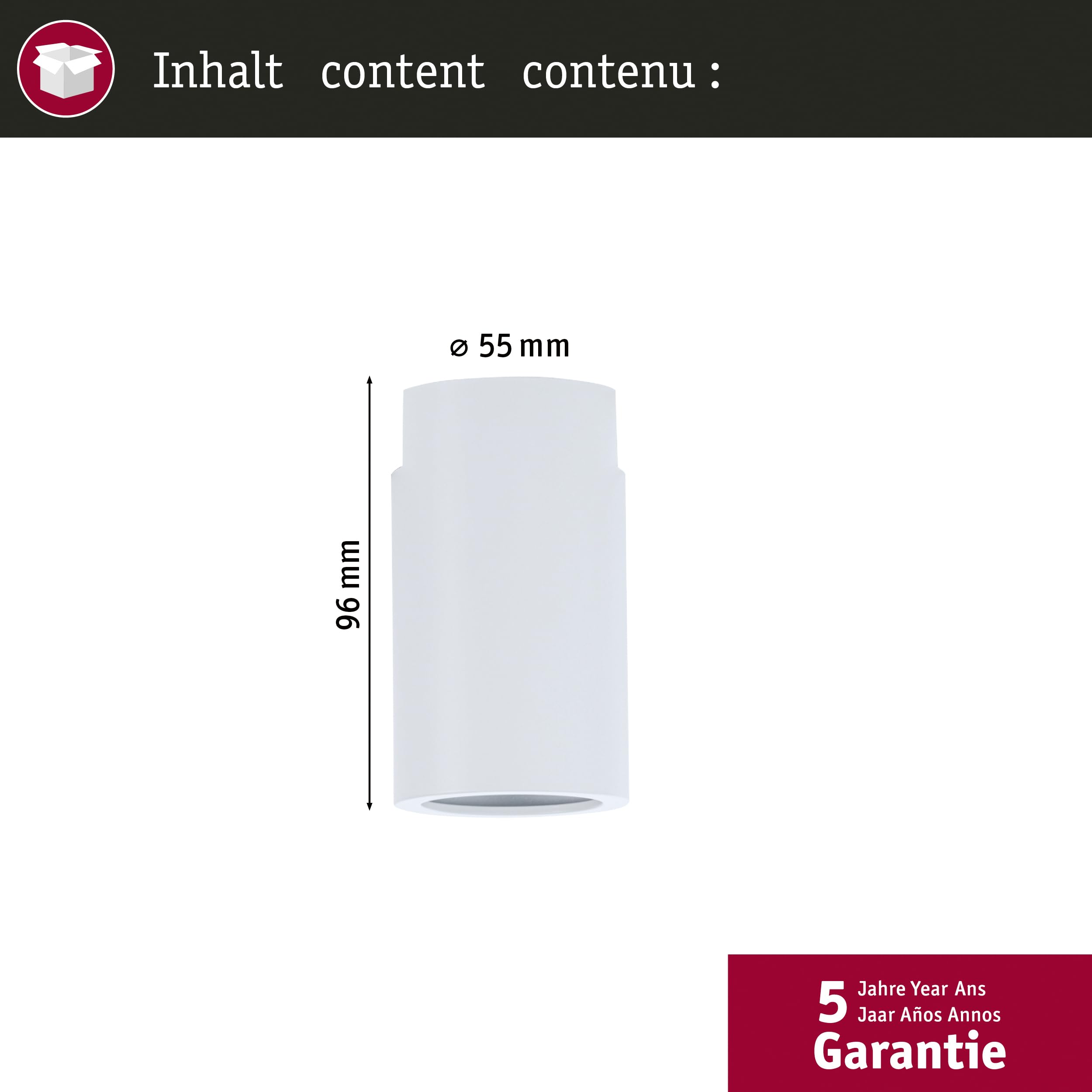 Paulmann URail Socket Spot E27 weiß dimmbar