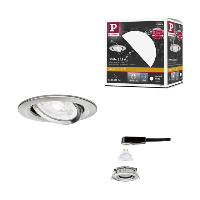 Paulmann Nova Plus GU10 Flat 92421 Einbauleuchte eisen neutralweiß