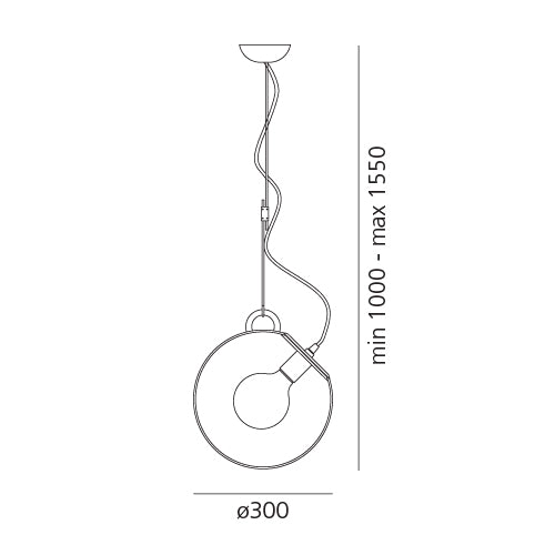 Artemide Miconos Pendelleuchte Suspension Satin Brass Glas