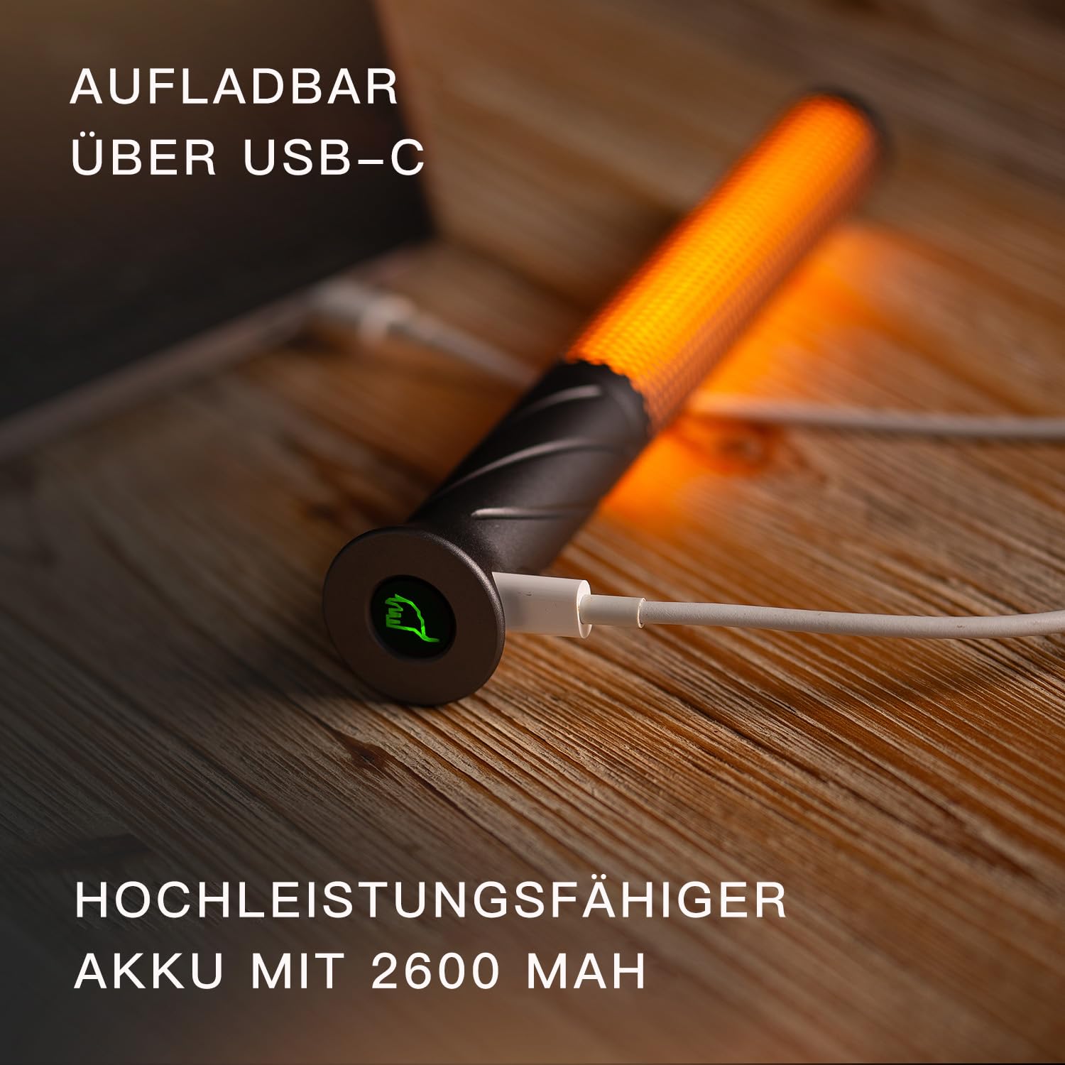 Phonar LED Tischlampe kabellos dimmbar warm 2600mAh grau